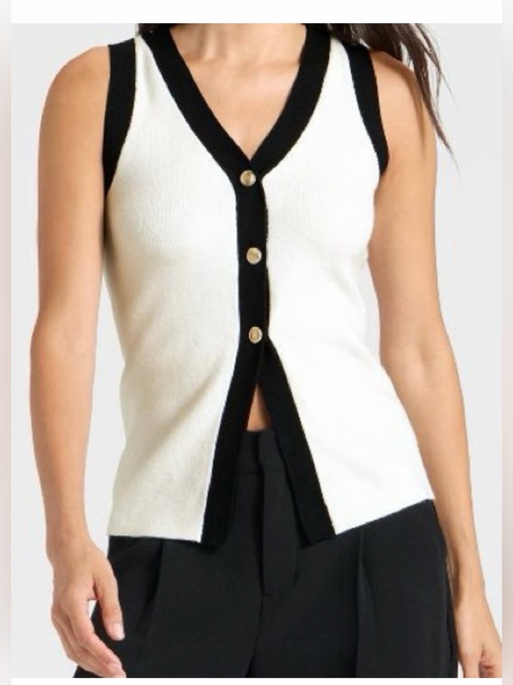 A new day sweater vest with buttons